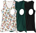 PARNIXS Summer Women's Maternity Nursing Tank Top - Comfortable