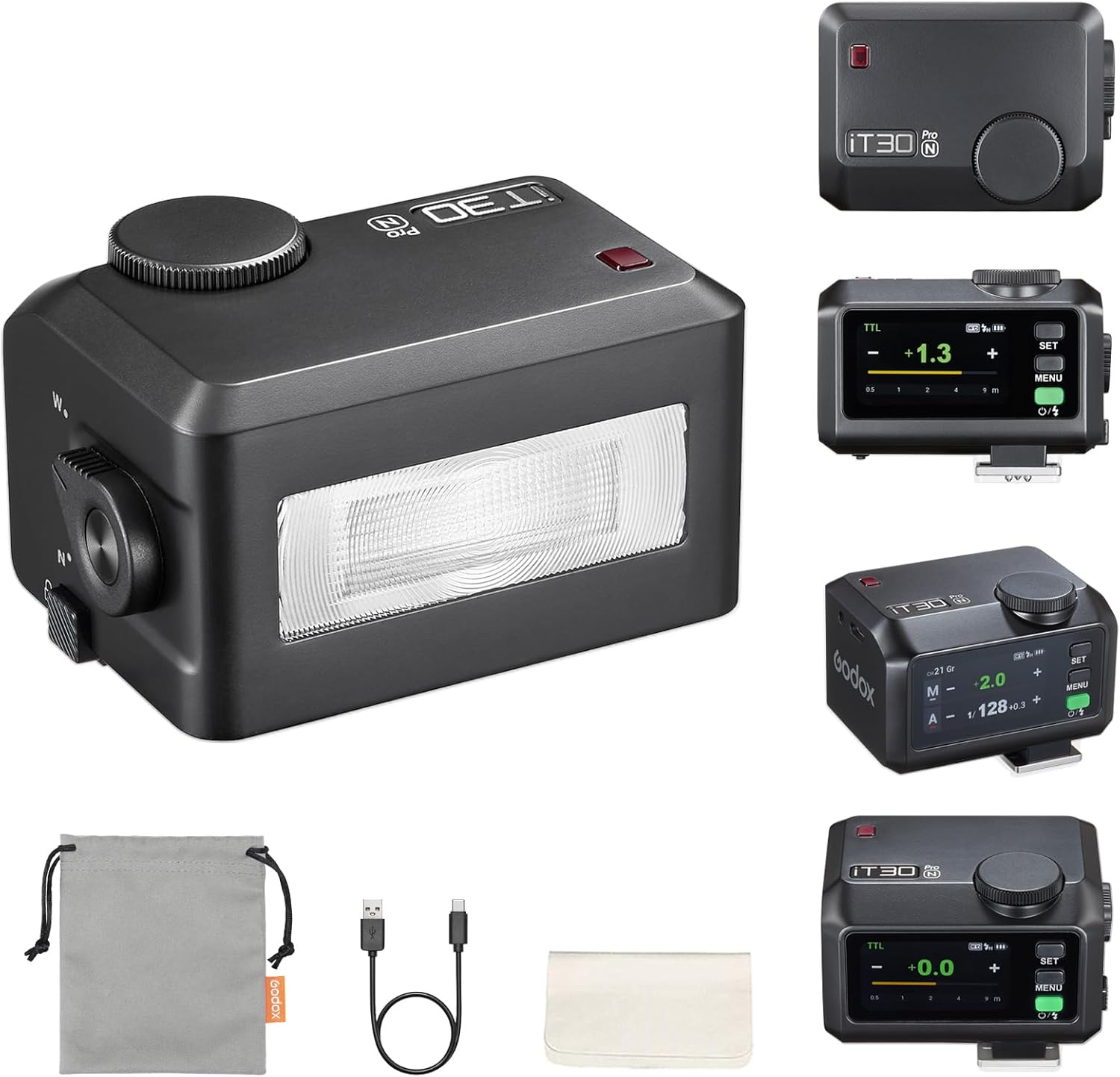 Godox iT30Pro-N Flash for Nikon with Touchscreen and Wireless TTL