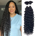 16 Inch Human Braiding Hair for Boho Braids - Natural Color