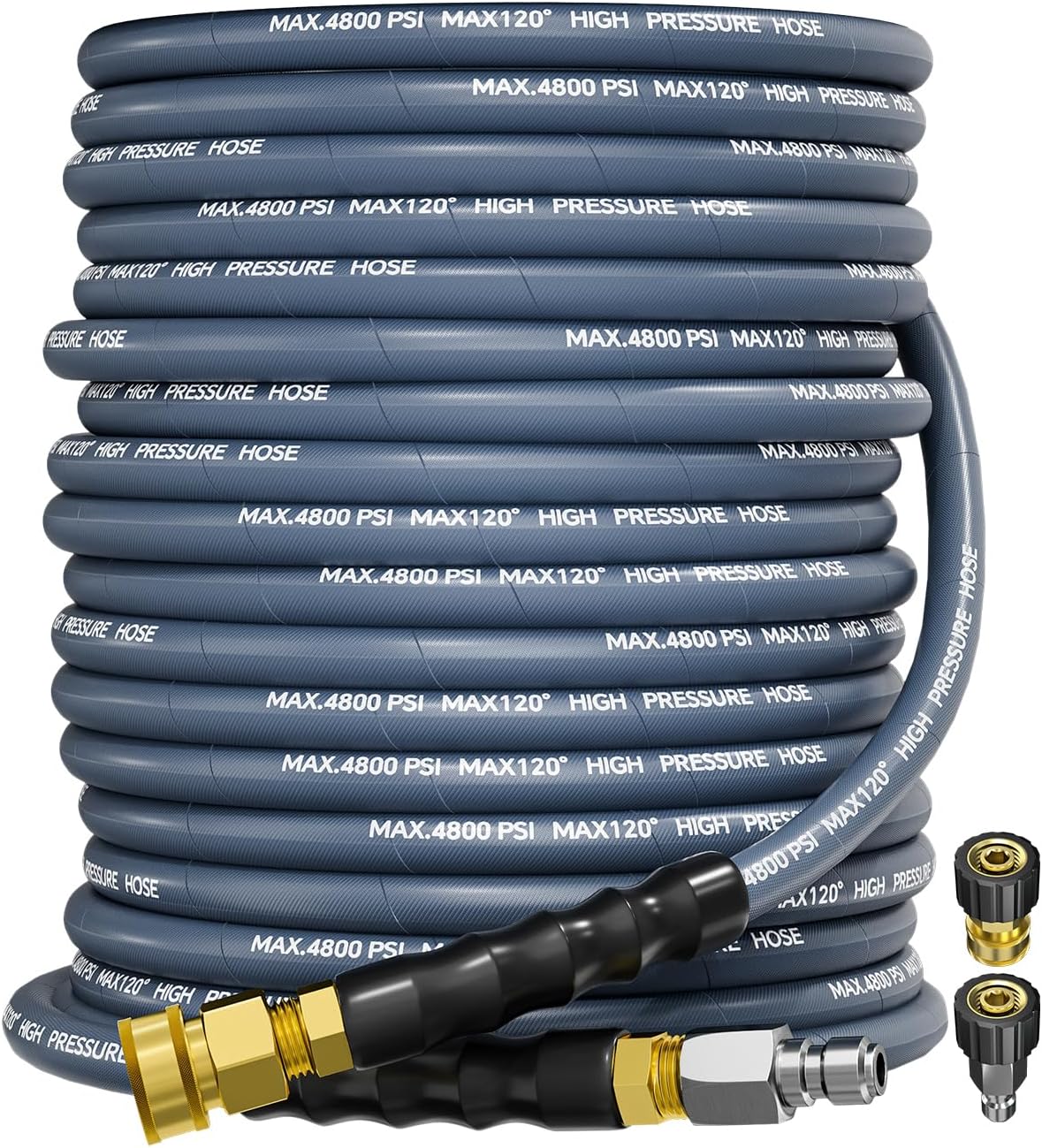 3/8in 4800PSI Pressure Washer Hose 100FT for Hot/Cold Water
