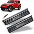 Brushed Black 304 Stainless Door Sill Guards for Jeep JL/JT - Full