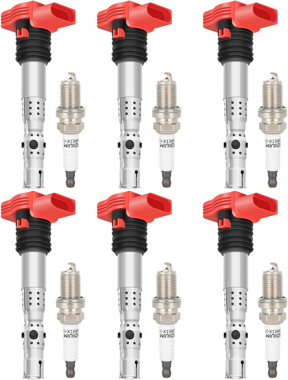 ECCPP UF483 Ignition Coils and Iridium Spark Plugs Set