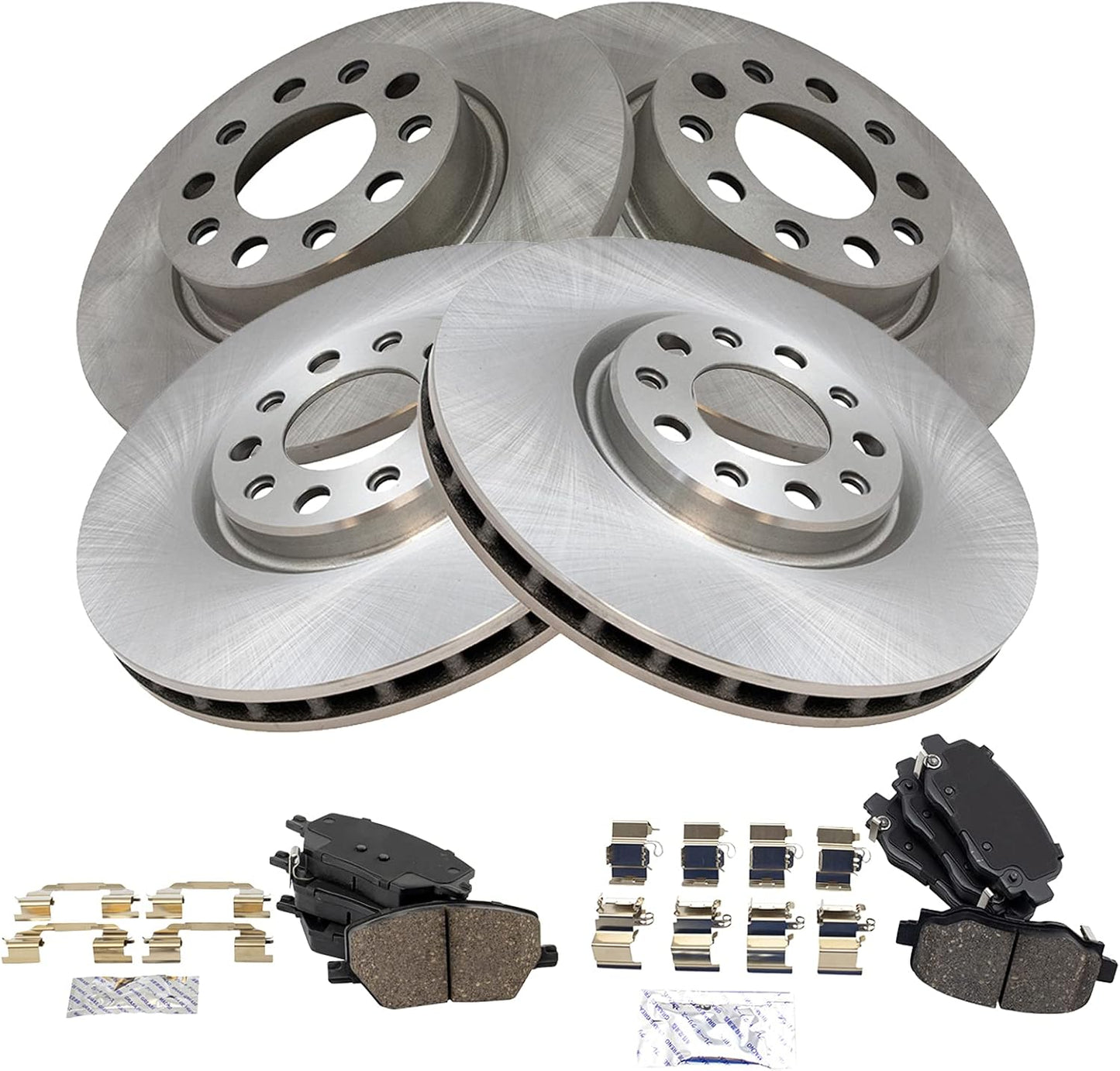 TRQ Brake Pad & Rotor Kit for 2016-2021 Fiat 500X & Jeep Renegade