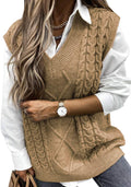 Oversized Sweater Vest V Neck Sleeveless Loose Pullover