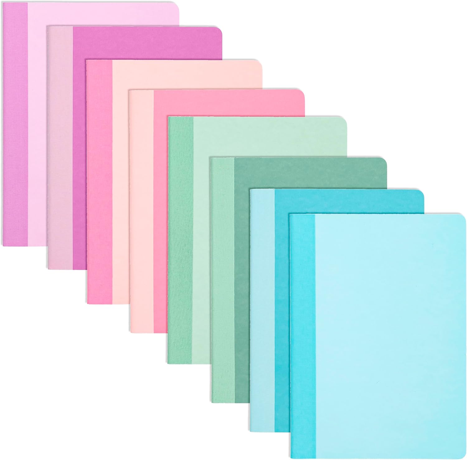 8-Pack PAPERAGE Pastel Journals, College Ruled, 60 pages