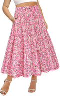 Plus Size Maxi Skirt for Curvy Women - Comfortable High Waist Pleated