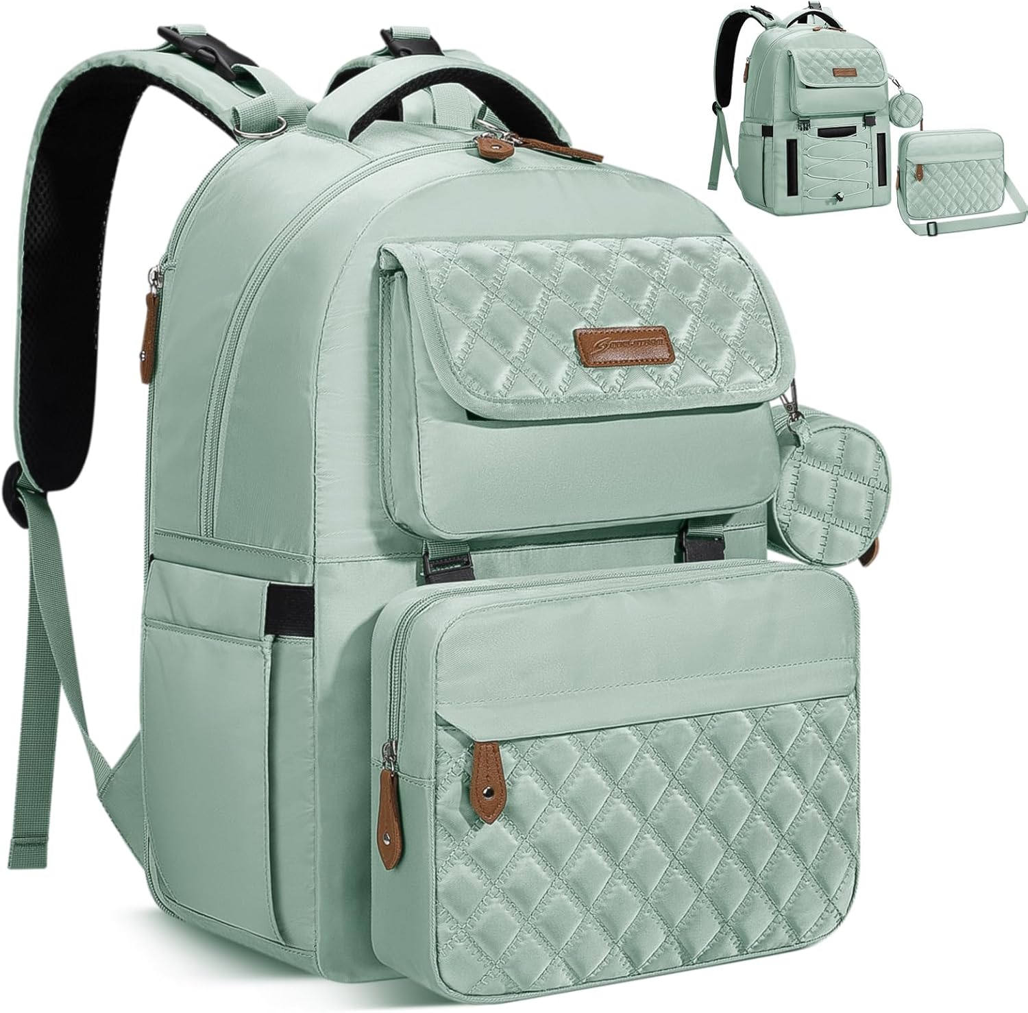 Expandable Large Capacity Diaper Bag Backpack for Twins