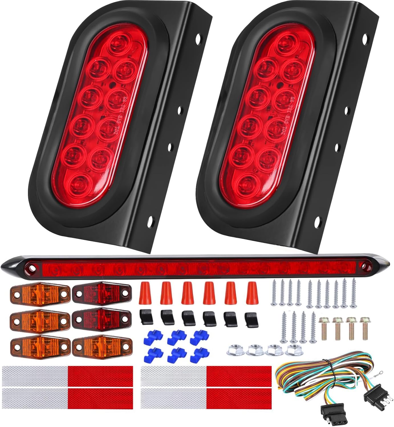 6 Inch Oval LED Trailer Lights Kit for Safe and Bright Visibility