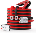 NOONE Heavy Duty Jumper Cables 1 Gauge 25 ft - Extra Long Booster