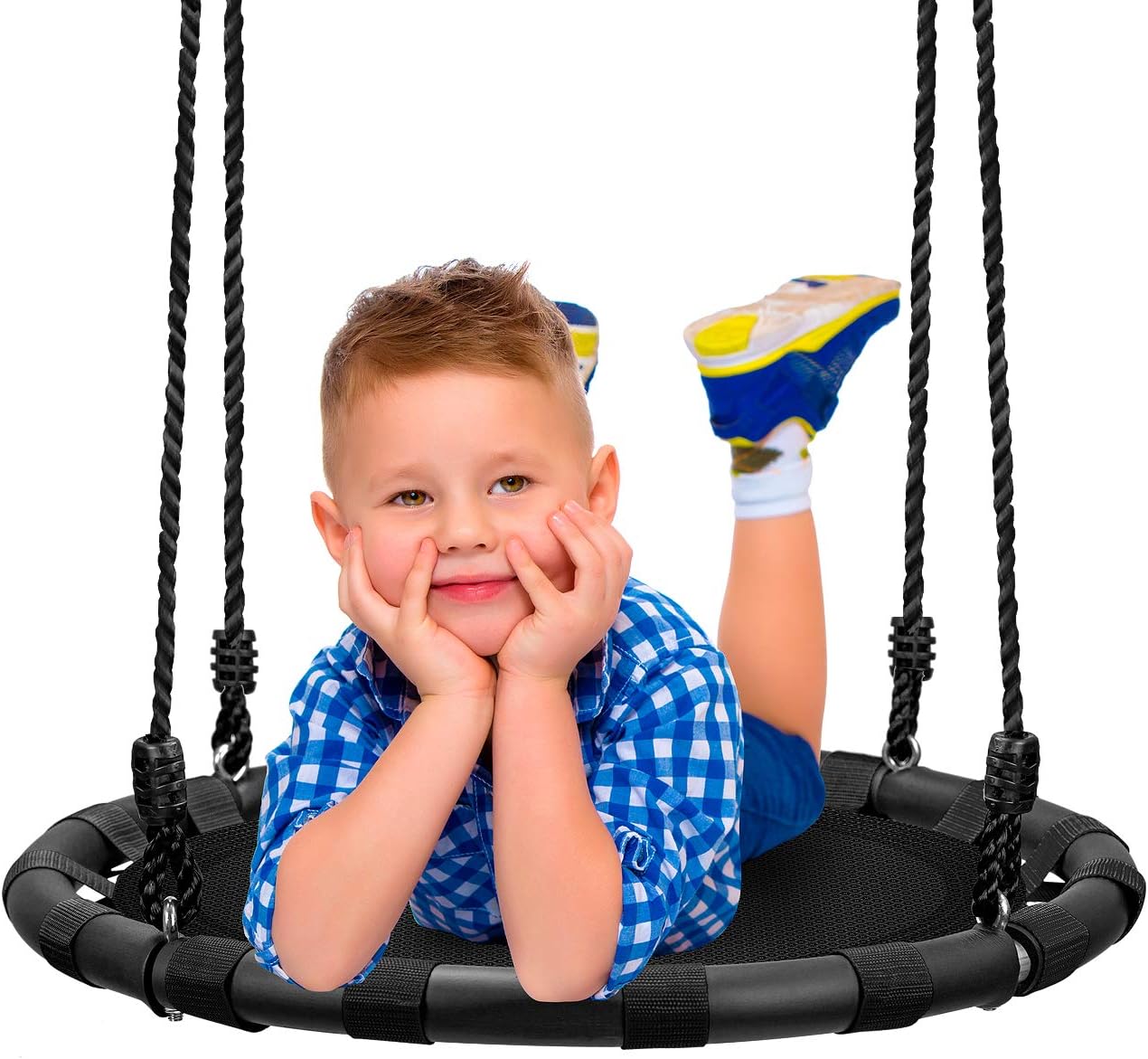 Sorbus Saucer Tree Swing - Fun Outdoor Disc Swing for Kids