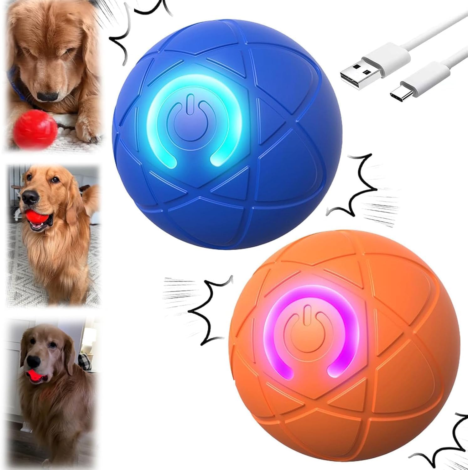 Interactive Vibrating Dog Toy - USB Rechargeable