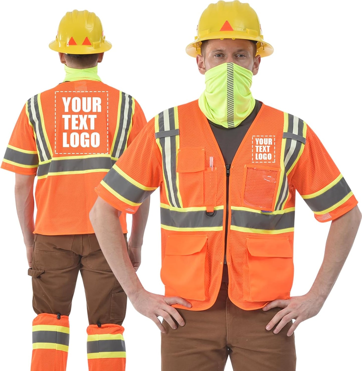 Custom Logo High Visibility Reflective Safety Vest for Work
