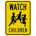 Watch Children Sign - 18x24 Inches Reflective Aluminum Sign