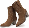 Stylish Cowboy Boots for Women with Wide Calf and Embroidery
