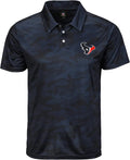FOCO Men's NFL Camo Color Polyester Polo Short Sleeve Shirt - Team