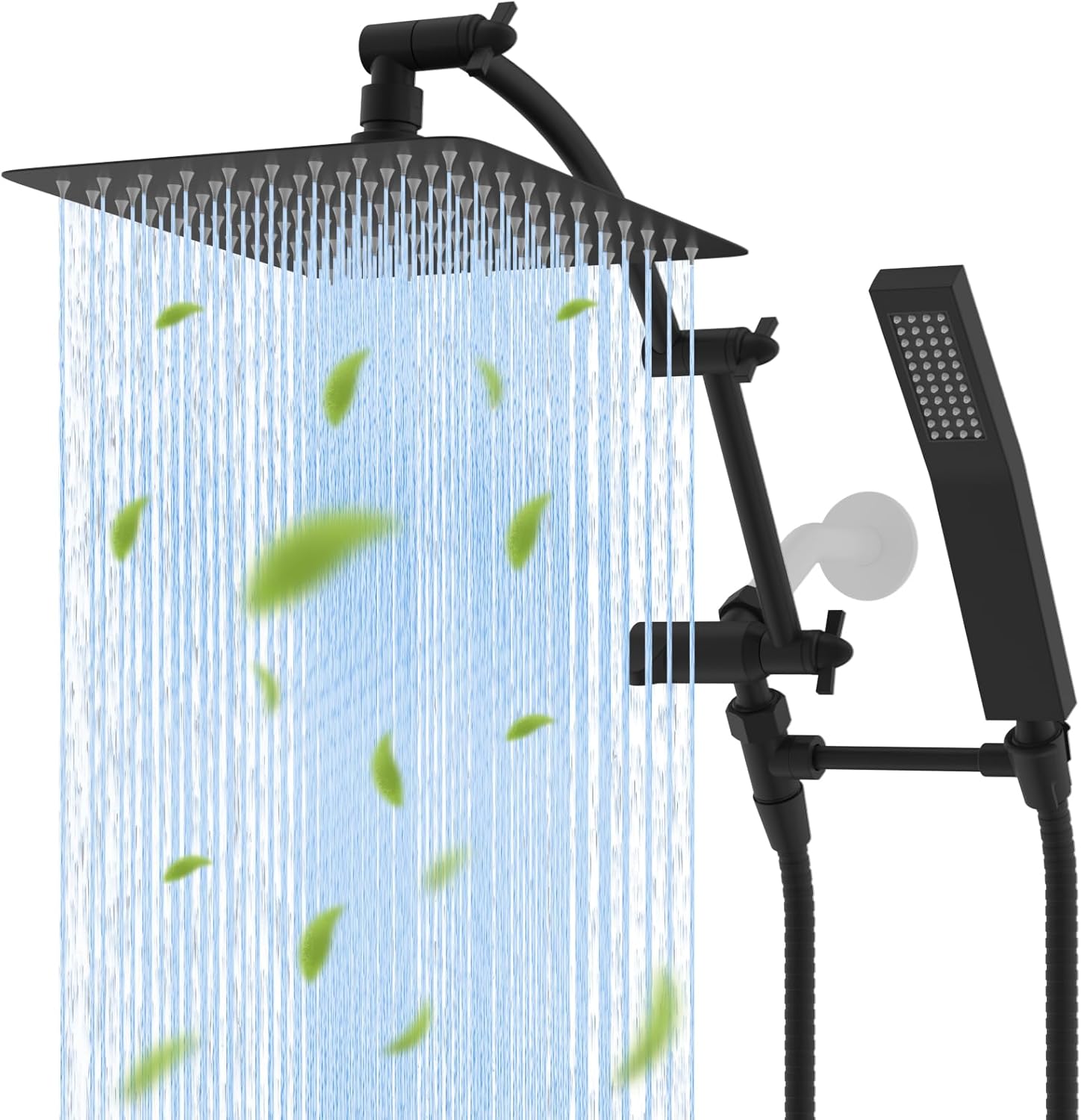 Hibbent 10ft' Rainfall Shower Head Combo with Adjustable Arm