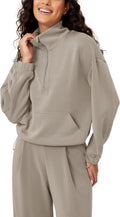 Women's Modal Soft Cinchable Half-Zip Sweatshirt - Cozy Everyday Wear