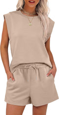 ANRABESS Two Piece Short Lounge Set for Women - Casual Summer Comfort