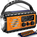 74000mWh Emergency Radio with NOAA Weather - Long-Life Backup Power