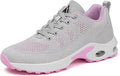 Womens Knit Running Sneakers with Air Cushion - Arch Support