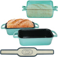 Blisswave Cast Iron Bread Pan with Lid - 2-in-1 Dual Set - Even