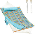 Outdoor Double Hammock with Hardwood Spreader Bars - Large 2-Person