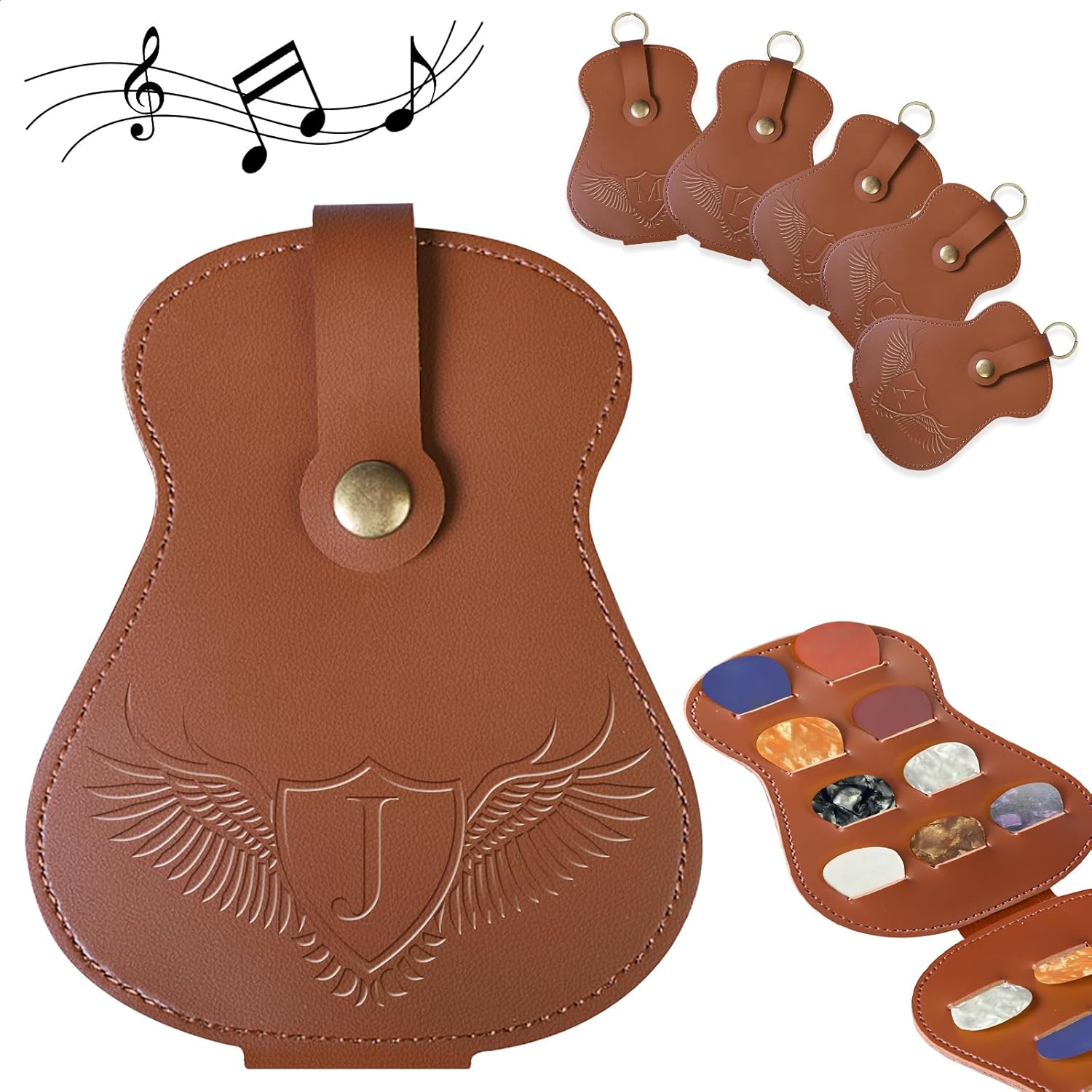 Personalized Leather Guitar Pick Holder - Ideal Musician's Gift