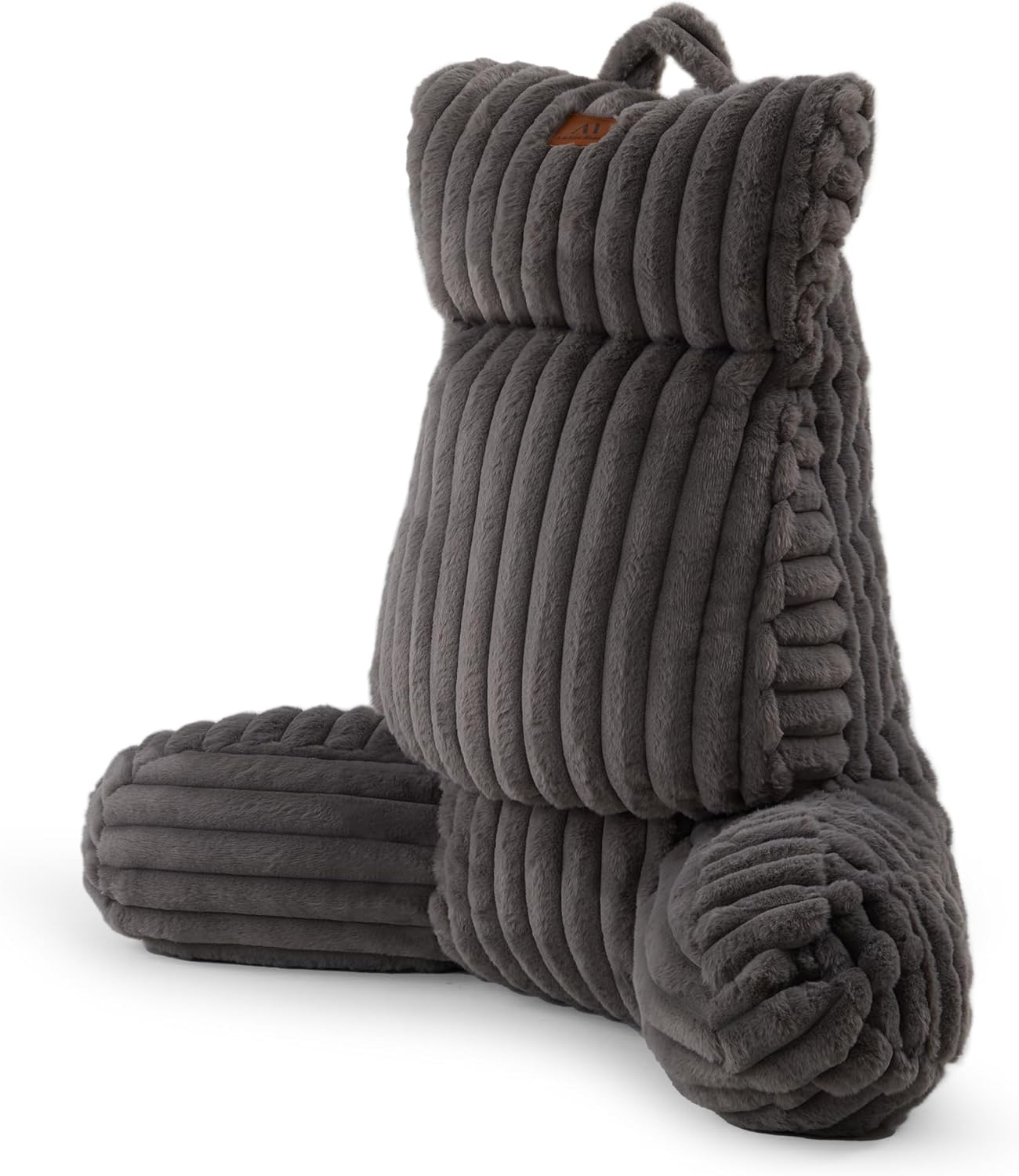 Faux Fur Reading Pillow with Pocket for Ultimate Comfort