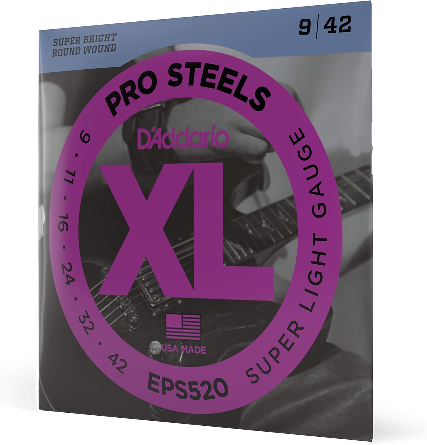 D'Addario ProSteels Electric Guitar Strings - Bright Crunch & Sustain - EPS520