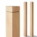 Solid White Oak 3in x 48in Stair Newel Post Set - Elegant, Durable