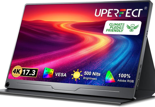 UPERFECT 17.3 4K Portable Monitor - Stunning Colors