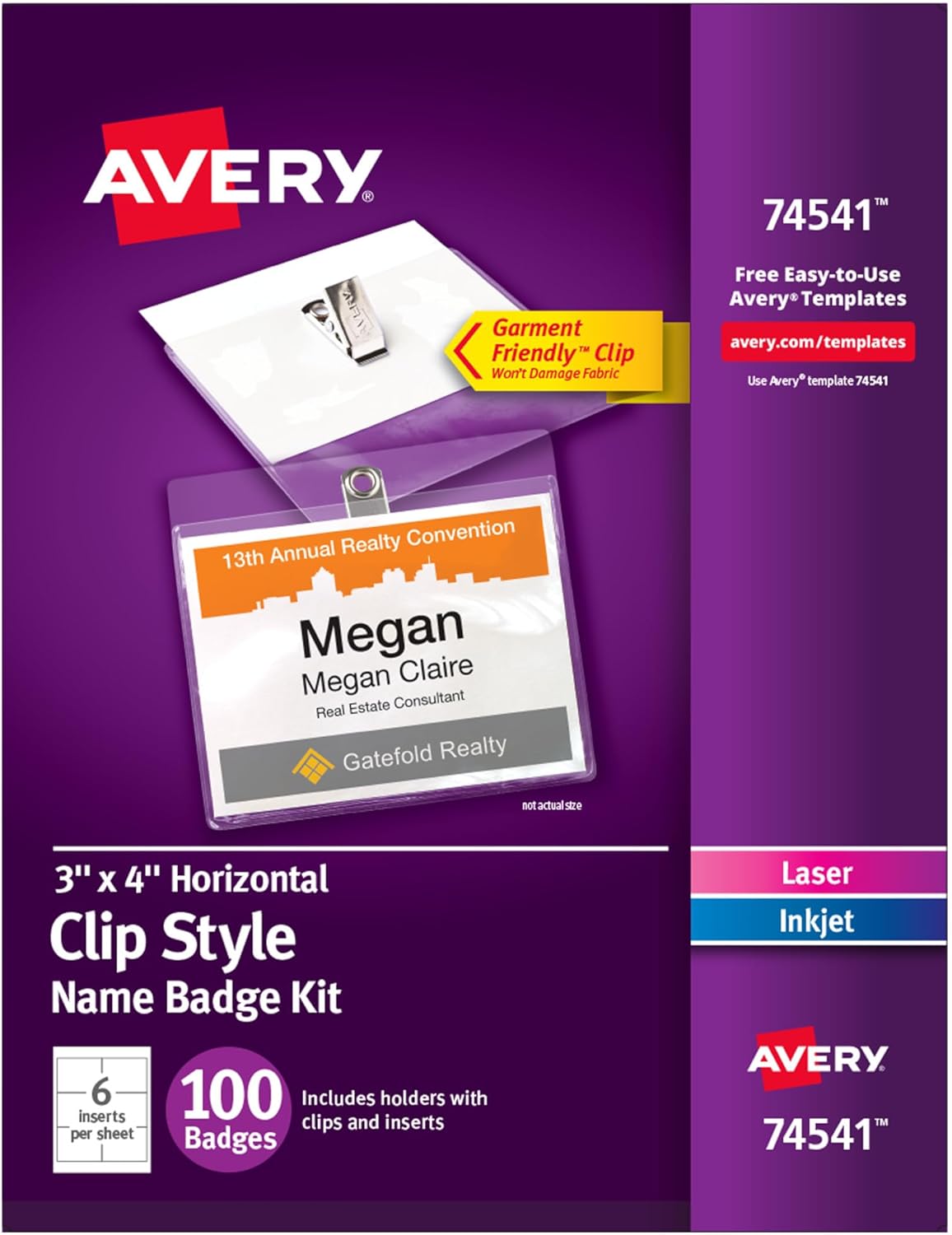 Customizable Name Badges with Clips for Easy Identification