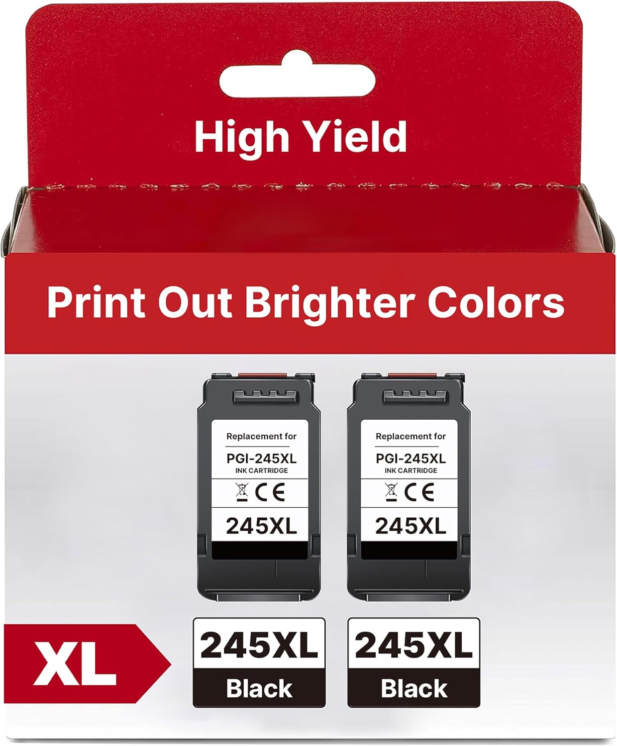 245XL Ink Cartridge Replacement for Canon Printers - 2 Pack