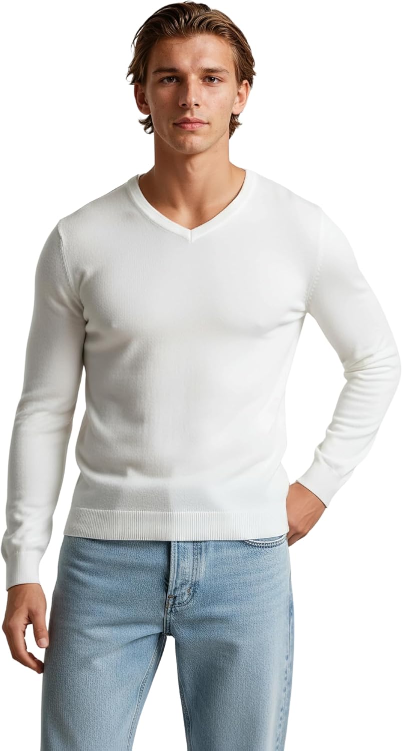 X RAY Mens V Neck Sweater for Stylish Fall and Winter Wear
