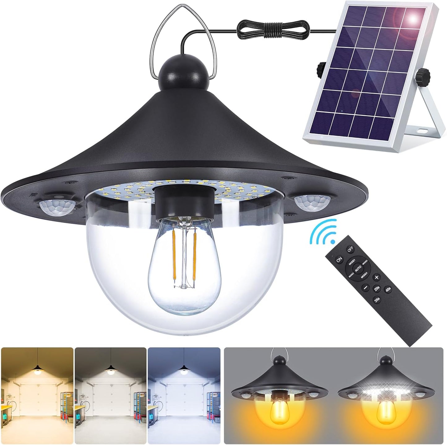 Ropelux Solar Indoor Outdoor Shed Light with 3000LM Brightness