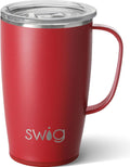 18oz Travel Mug Crimson - Insulated Tumbler with Handle and Lid
