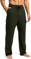 Pudolla Men's Cotton Sweatpants with Cargo Pockets - Comfortable Fit 2