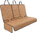 Dog Car Seat Cover for Back Seat - Waterproof Tan Protector