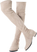 Women Over the Knee Boots Thigh High Suede Flat - Cushioned Comfort