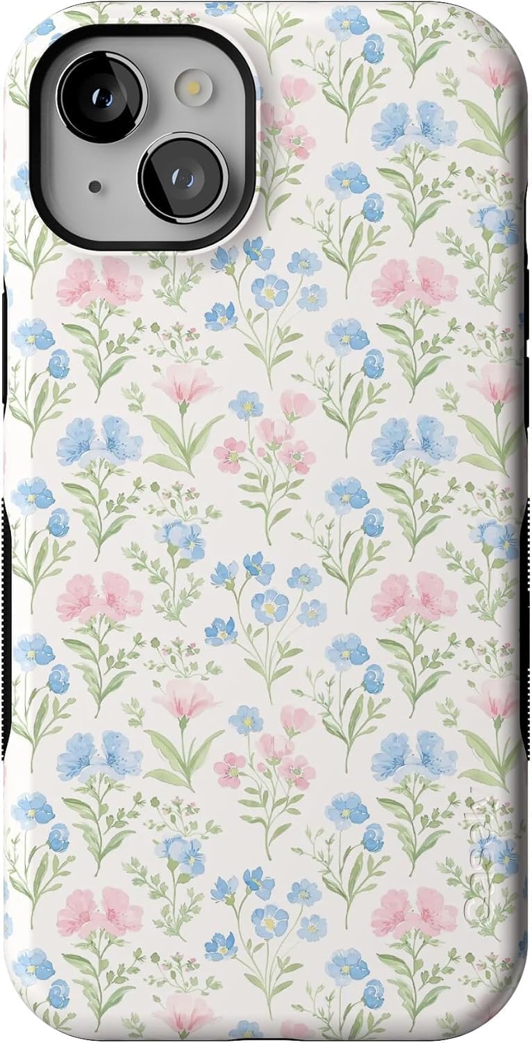 Casely iPhone 15 Plus Case - Pastel Garden Bold Protection
