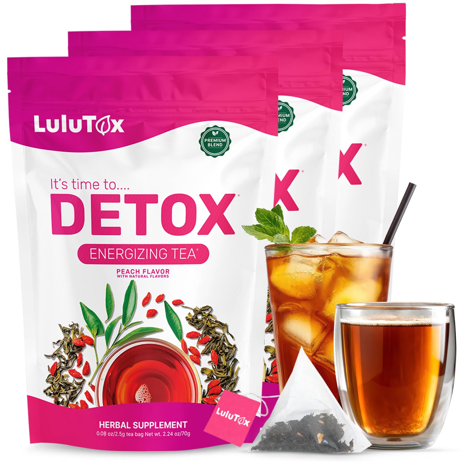 LULUTOX Detox Tea - Herbal Blend for Weight Loss and Wellness