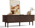 Fluted TV Stand for 75in TV - Mid-Century 70in Entertainment Center