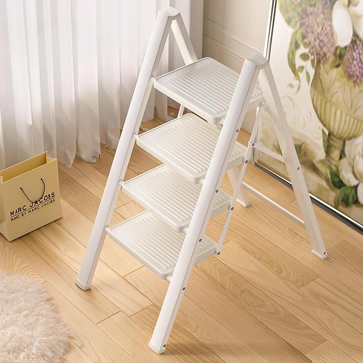 Portable Step Ladder with Wide Anti-Slip Pedal for Safety