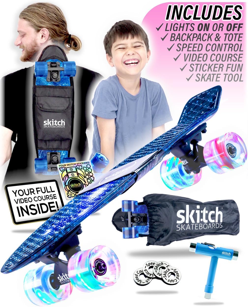 Premium Skateboard Gift Set for Kids, Teens and Adults