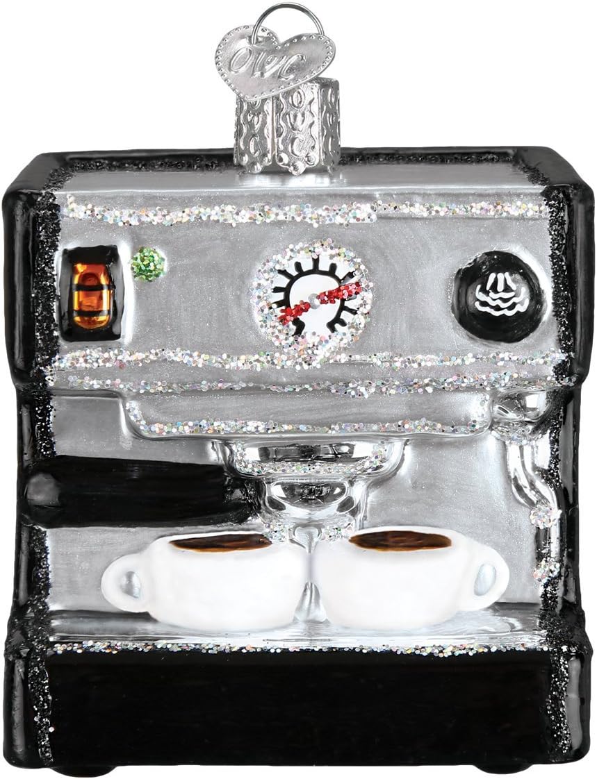 Glass Blown Coffee Tea Ornaments for Christmas Tree