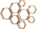 Hexagon Floating Shelves Honeycomb Wall Shelf - Driftwood Storage