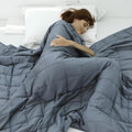 Weighted Blanket for Adults 15lbs Dark Grey Cooling Comfort