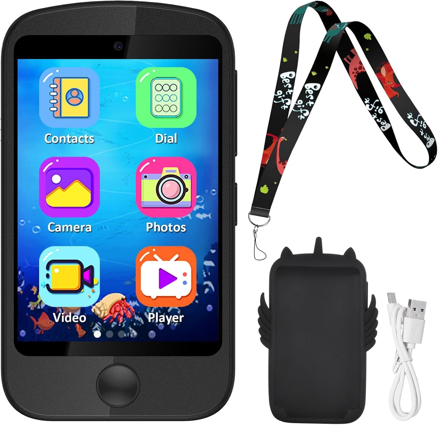 ELEOPTION Touchscreen Kids Smart Phone: Interactive Learning & Games