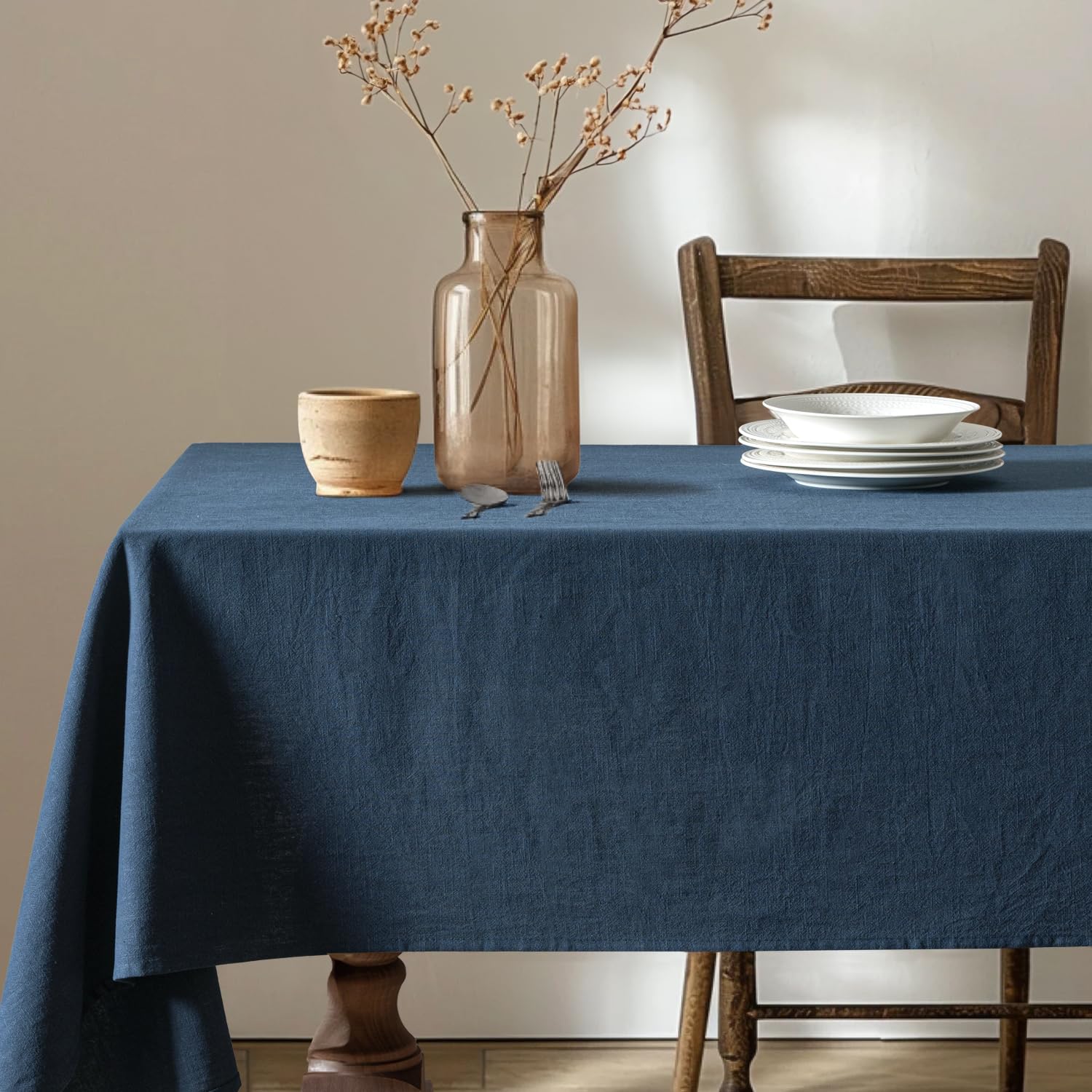 MIULEE Linen Cotton Blend Tablecloth for Elegant Dining Events