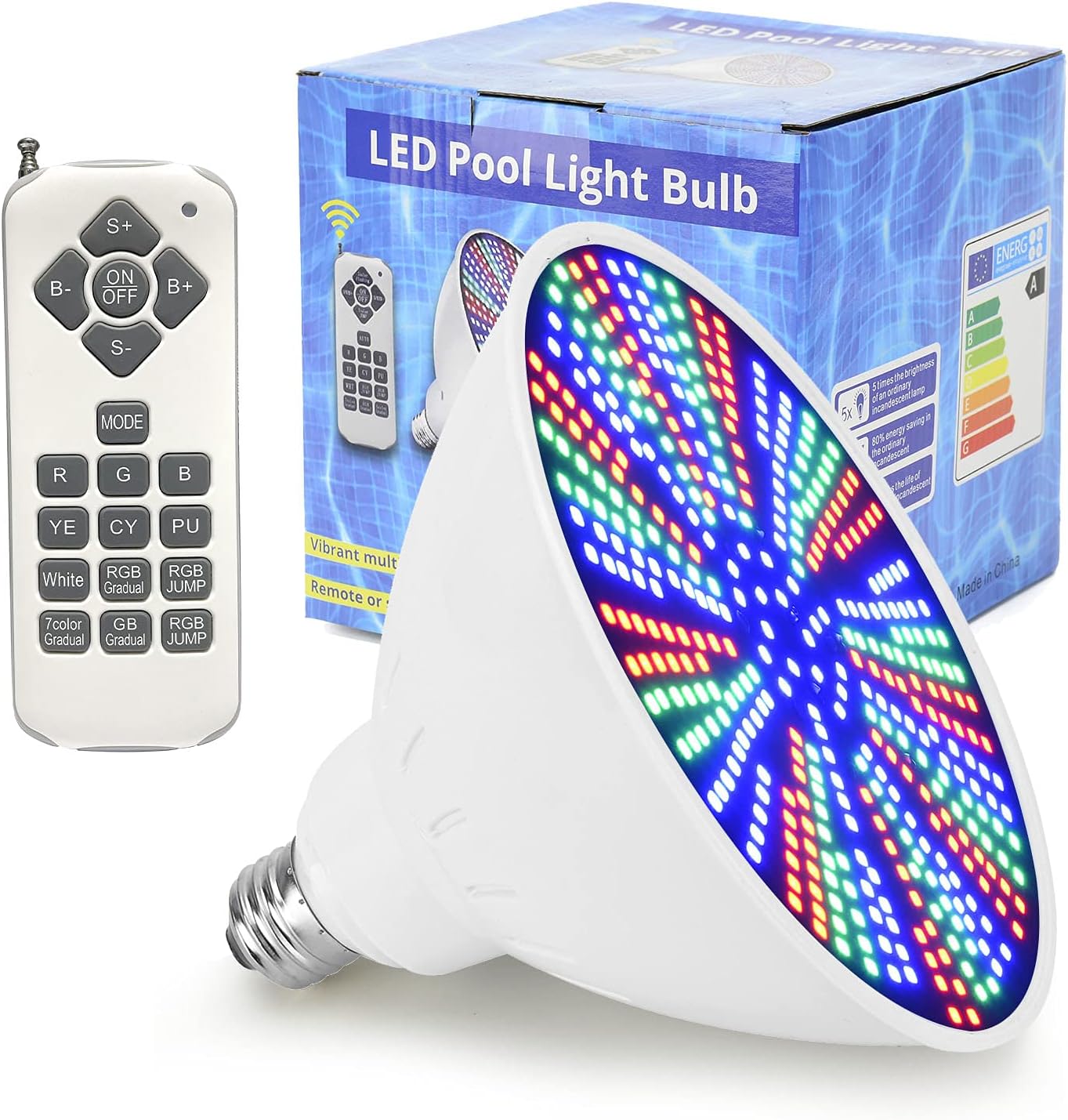 Color Changing Pool Light Bulb for Inground Pools - 120V 50W